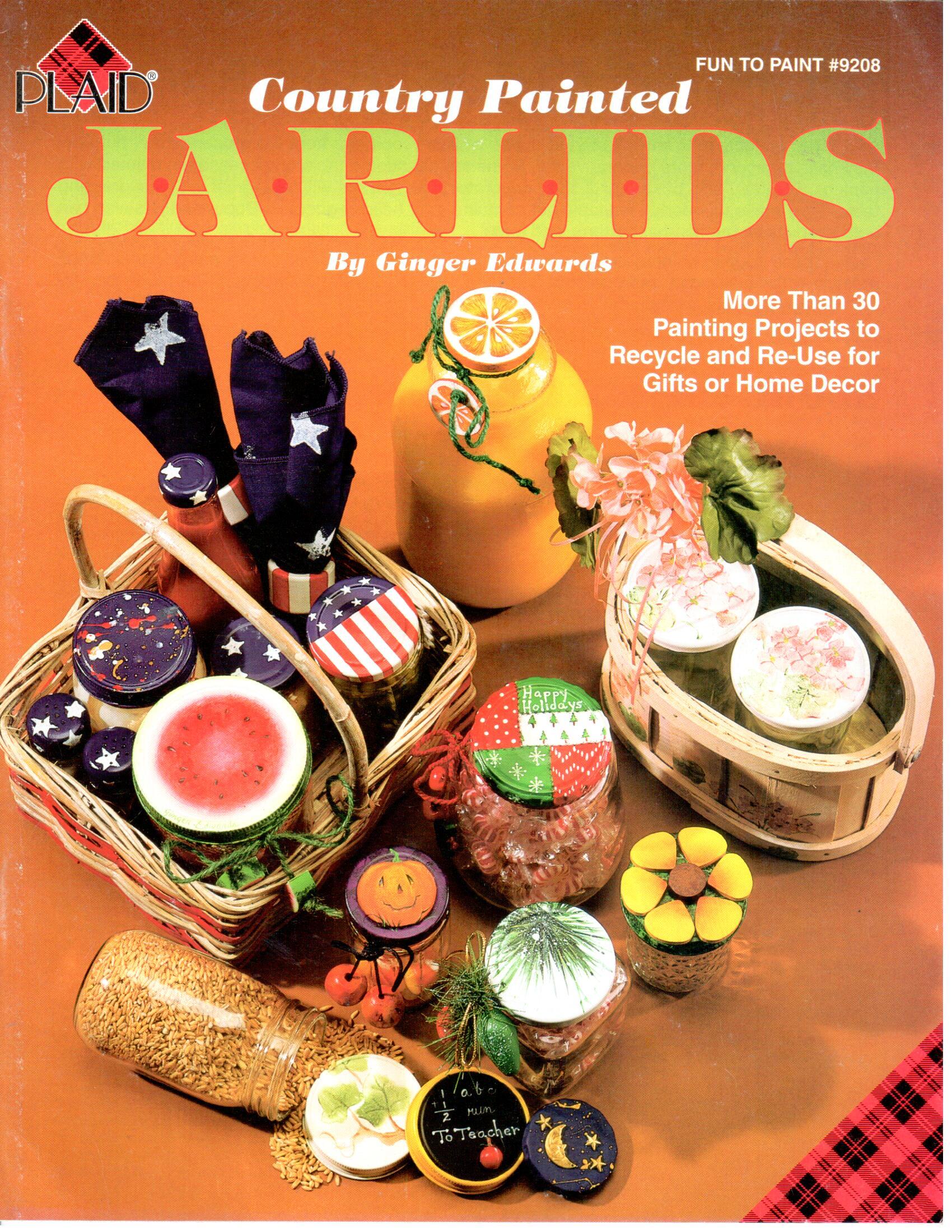 Decorative Painting Bookstore Country Painted Jar Lids Ginger Edwards OOP